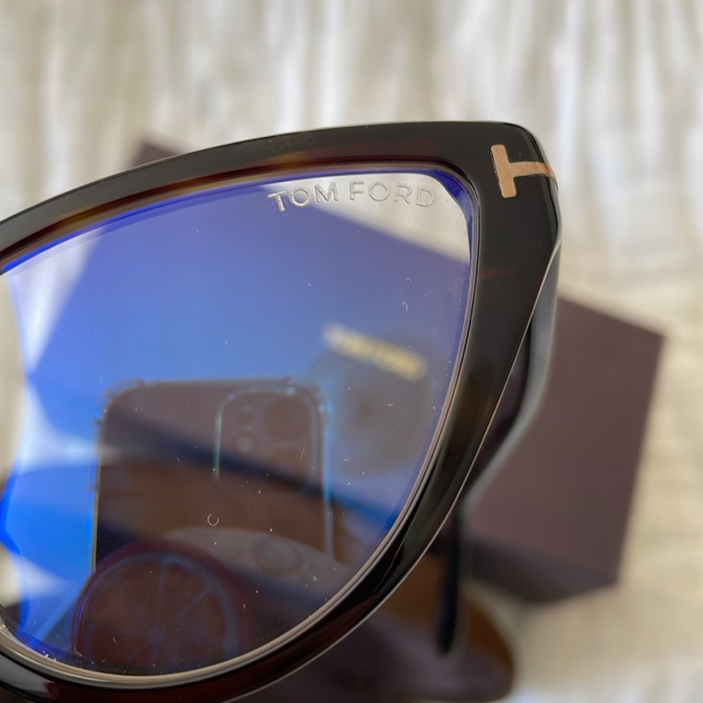 Tom Ford Full Presentation BNIB Cateye Blue Block glasses frames sunglasses - Picture 6 of 8